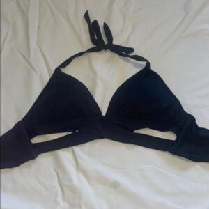 Kona Sol Black Triangle Bikini Top Adjustable Halter